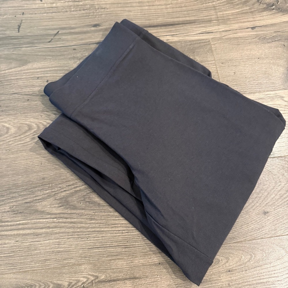 Eileen Fisher Washable Stretch Crepe Straight Leg Pants Graphite L Large
